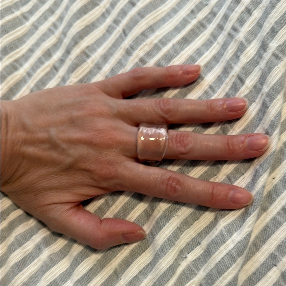 Murano Clear Glass Clear Ring 5